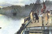 unknow artist en napoletansk forradare har hangts och kastats i vattnet Spain oil painting artist